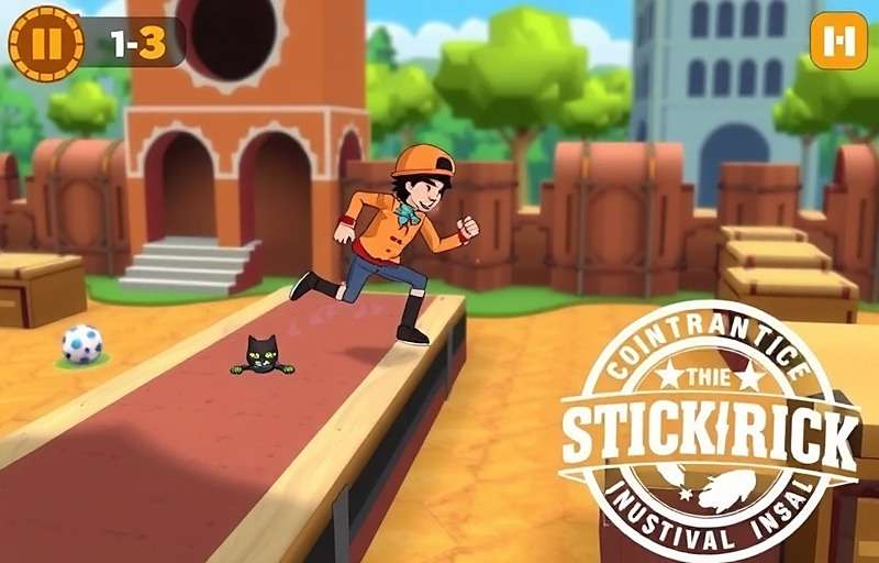 Stick Run community event in India showing players competing in a tournament with Stick Run watermark