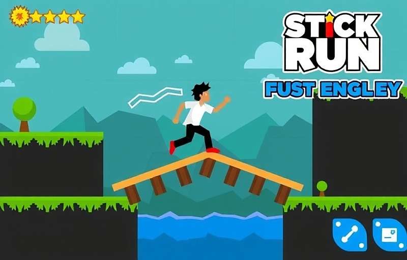 Stick Run gameplay showing strategic obstacle navigation with Stick Run watermark